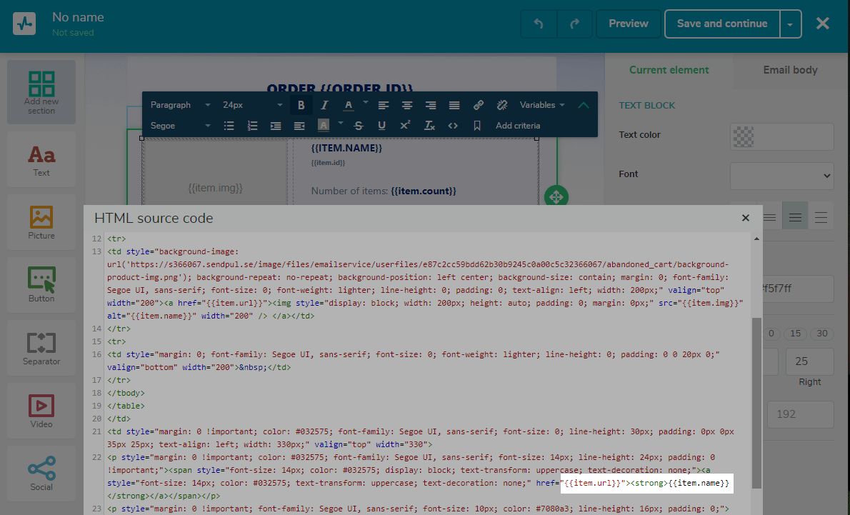 edit html