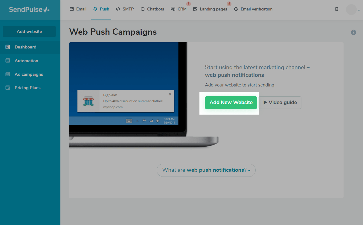 Web push campaigns Web push campaigns