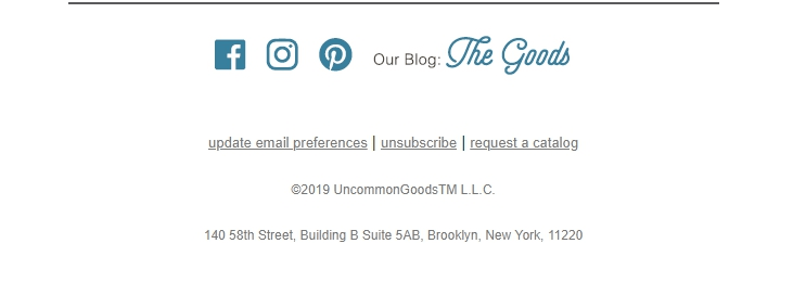 Unsubscribe link Unsubscribe link
