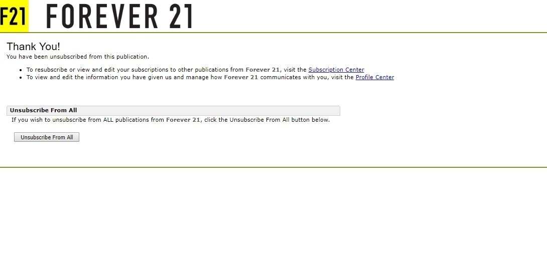 One-step unsubscribing process One-step unsubscribing process