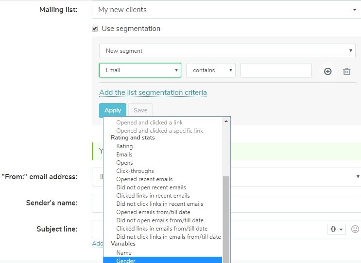 Use segmentation Use segmentation