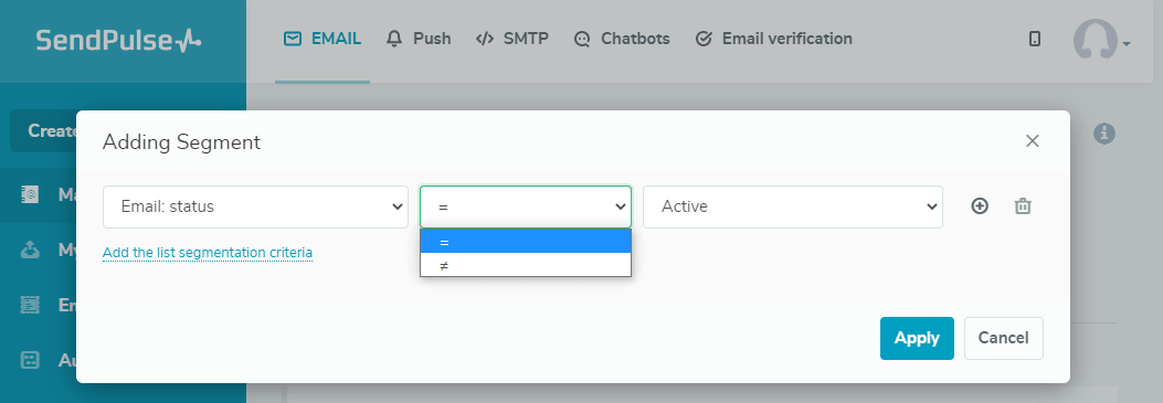 Adding segment add-segment