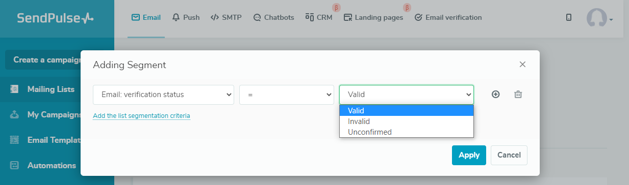 Adding segment add-segment