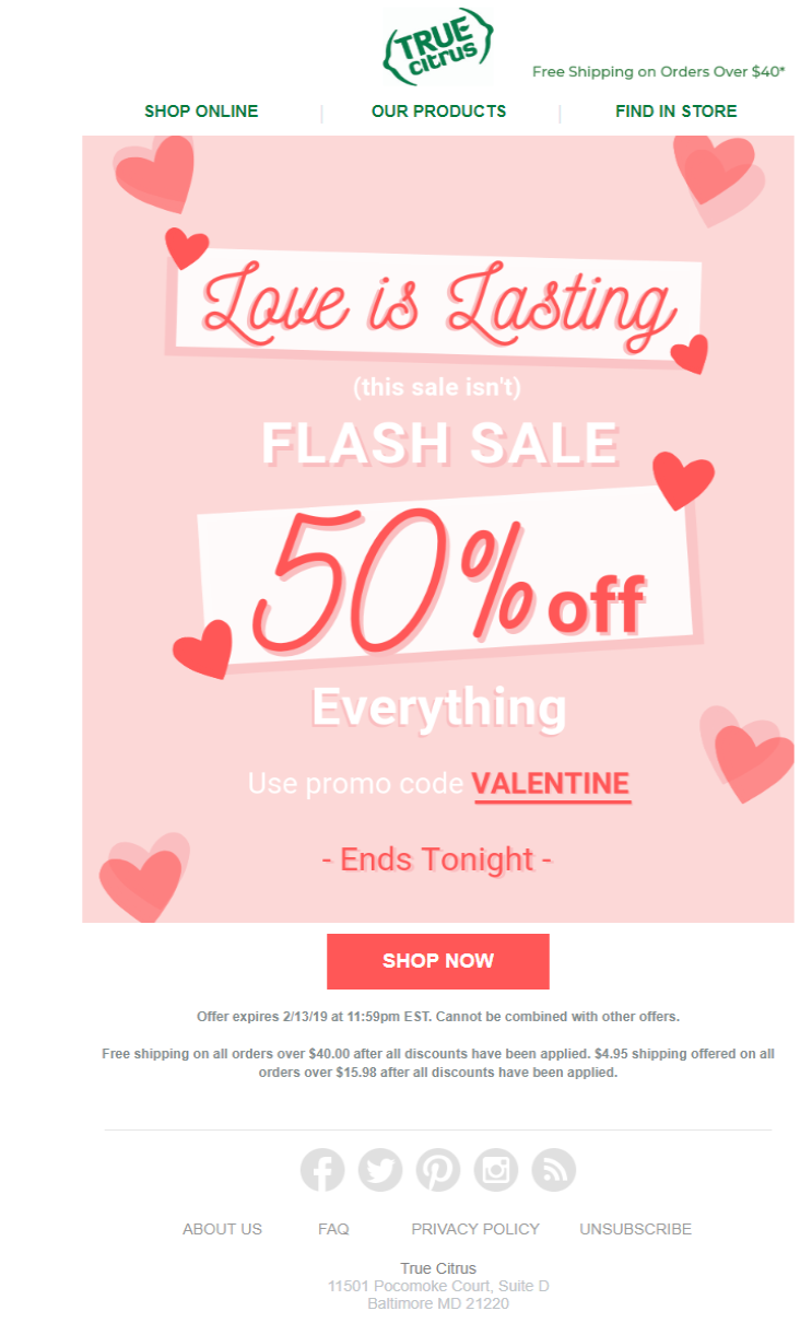 Promotional email Promotional email