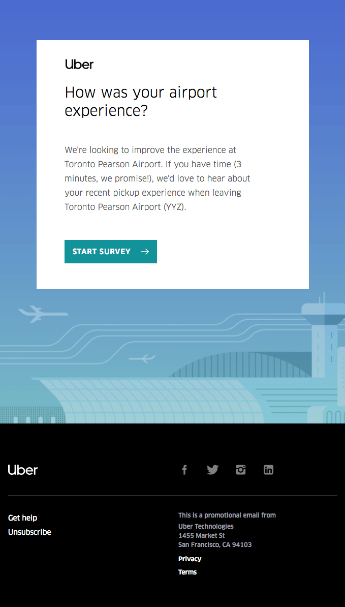 Email asking for feedback Email asking for feedback