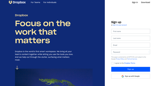 Sign-up form Sign-up form