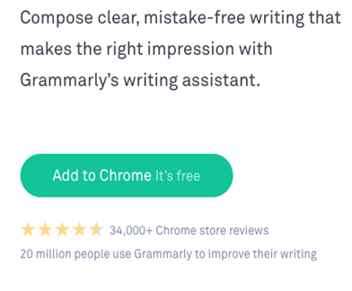 Grammarly's CTA Grammarly's CTA