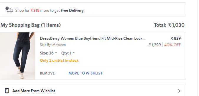 Cross-selling on the product page Cross-selling on the product page