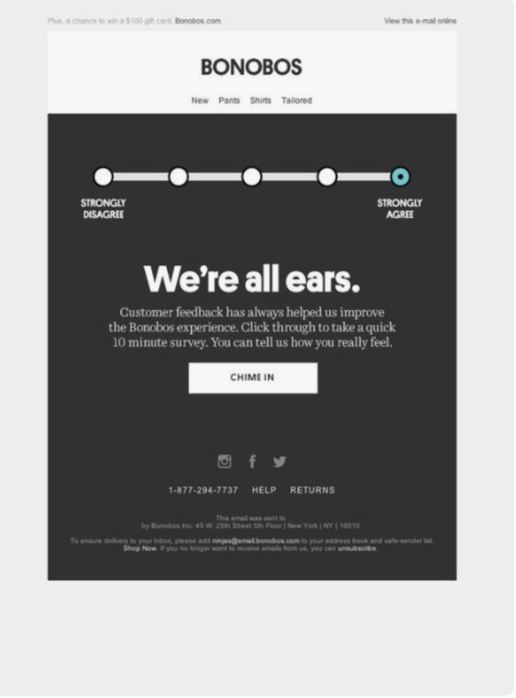 Feedback request email Feedback request email