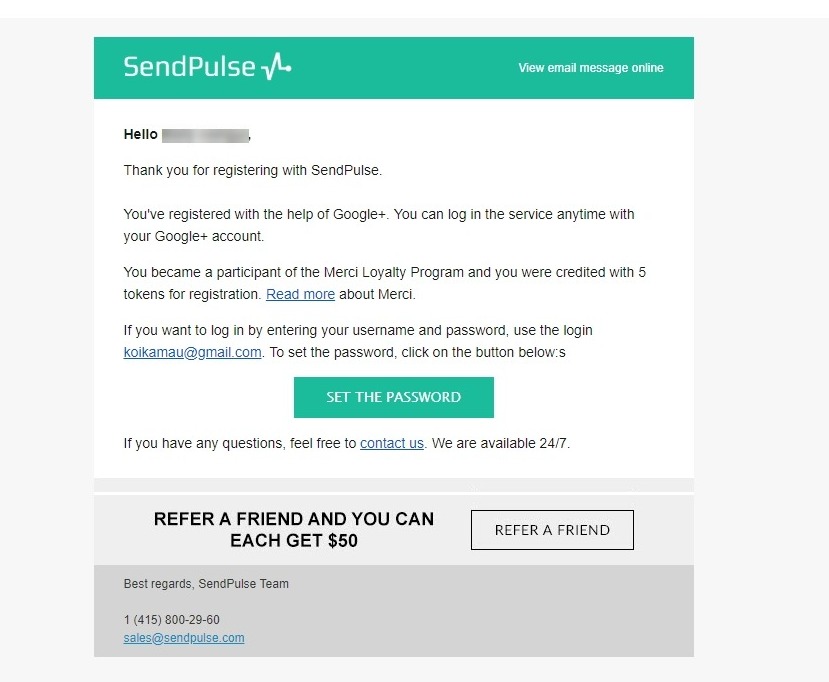 SendPulse loyalty program SendPulse loyalty program