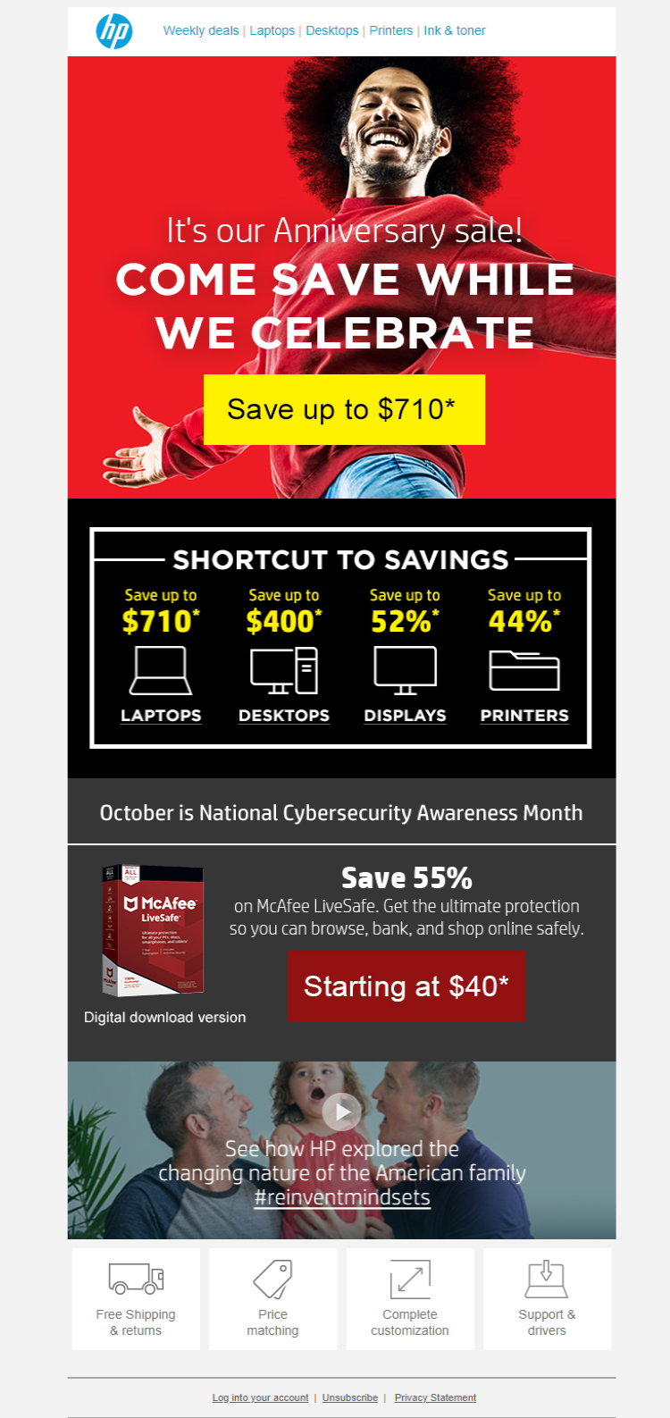 Anniversary email