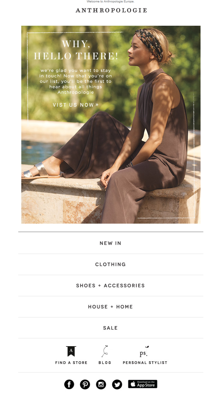 Welcome email