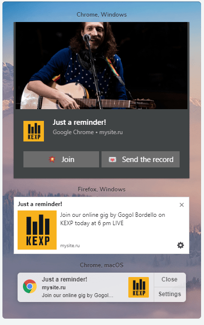 Web push notification event reminder in SendPulse Web push notification event reminder in SendPulse