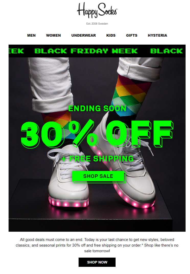Black Friday email Black Friday email