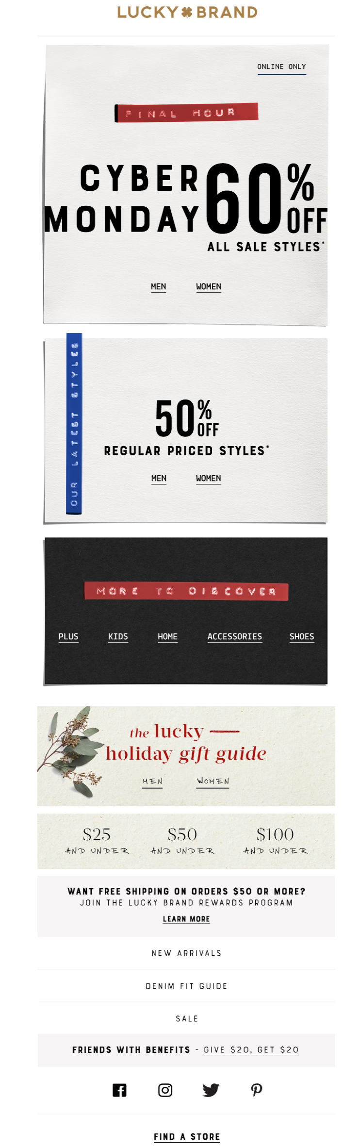 Cyber Monday email