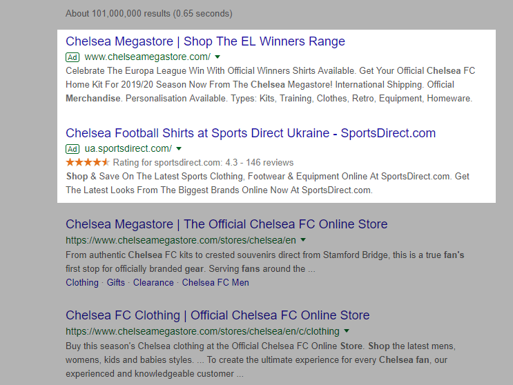 Search engine PPC ad Search engine PPC ad
