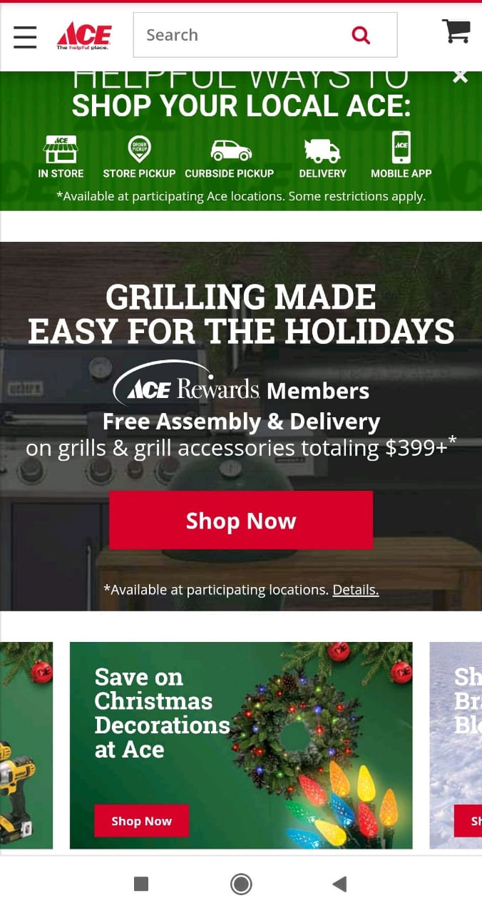 Mobile landing page Mobile landing page