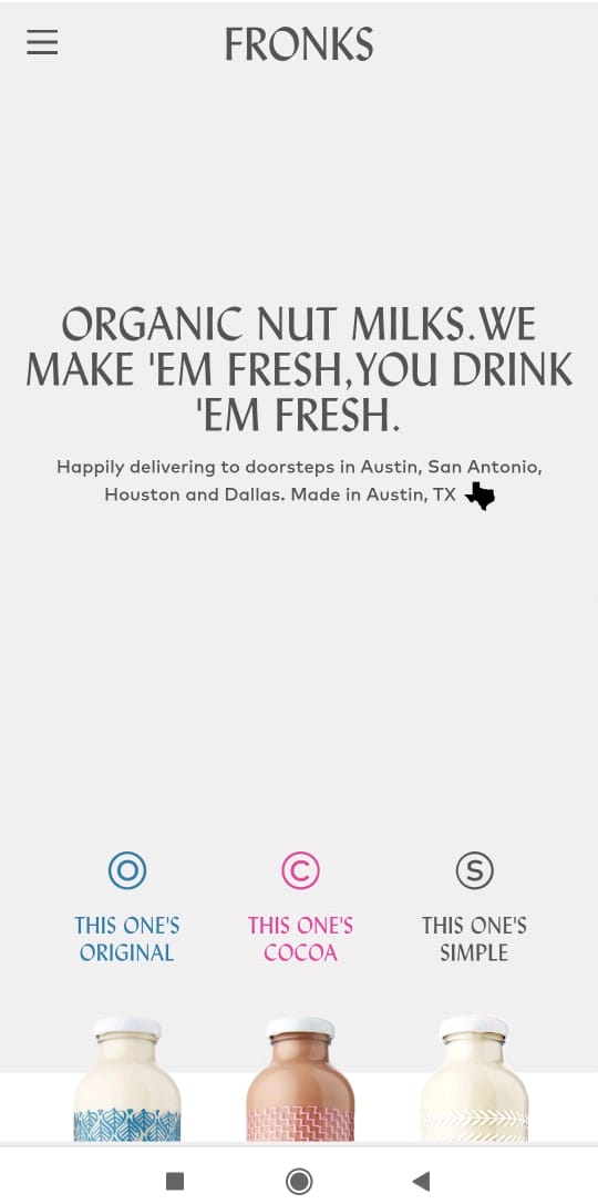 Mobile landing page Mobile landing page