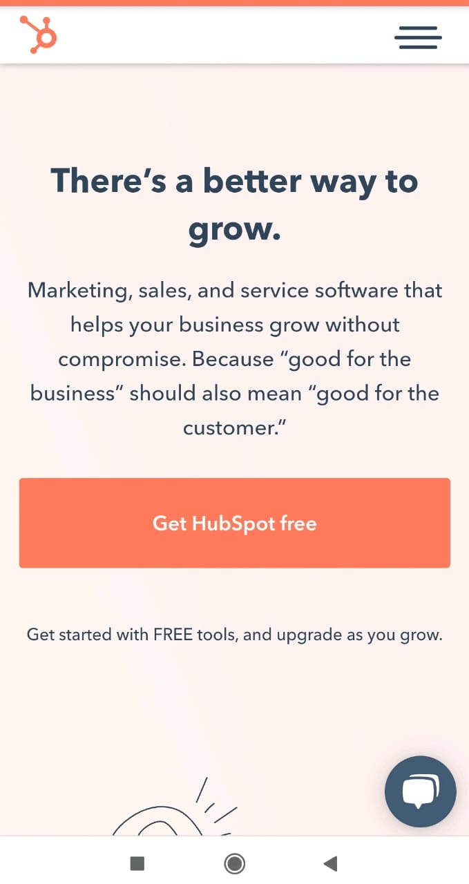 Mobile landing page Mobile landing page