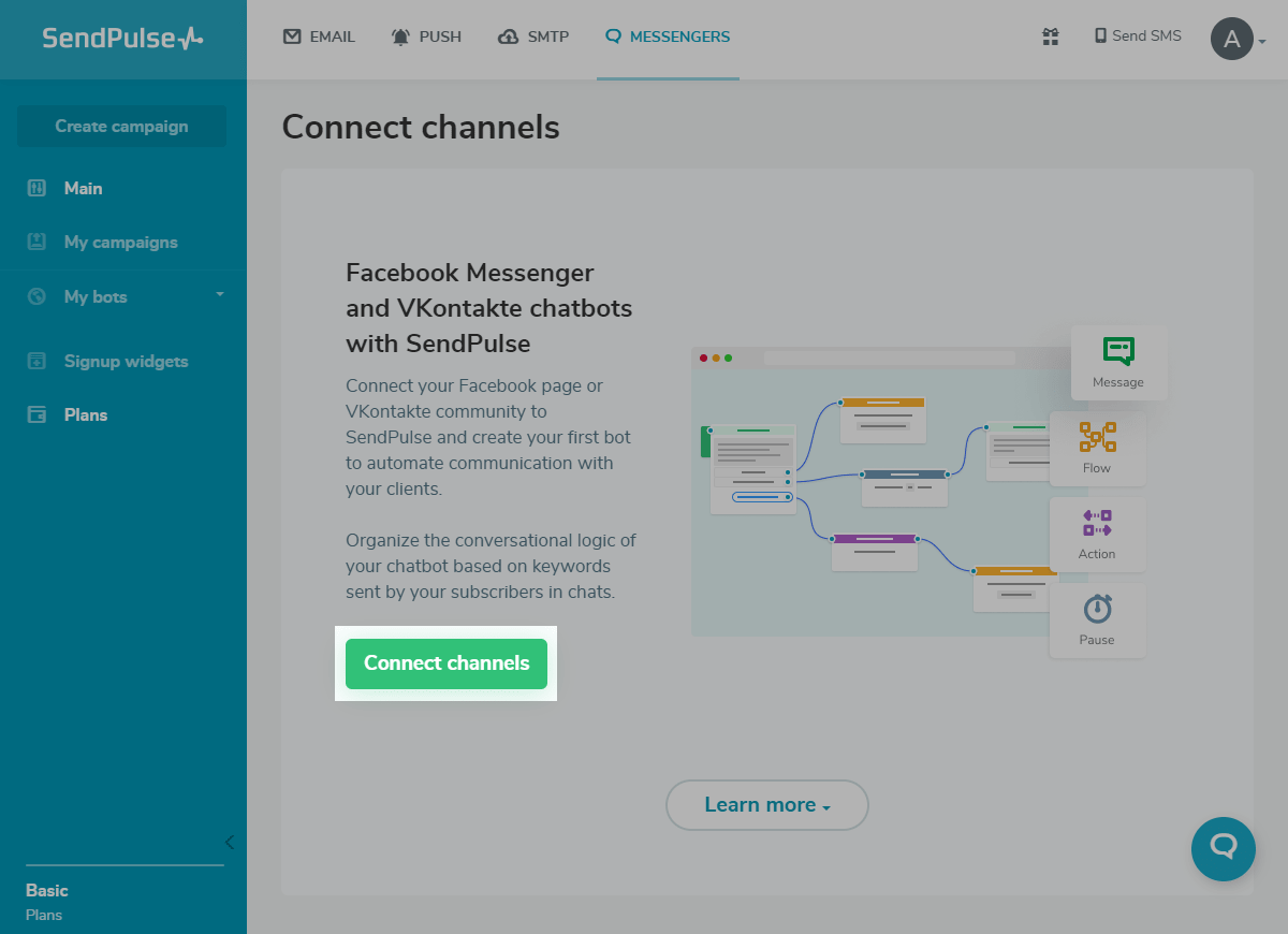 Connecting channels Connecting channels