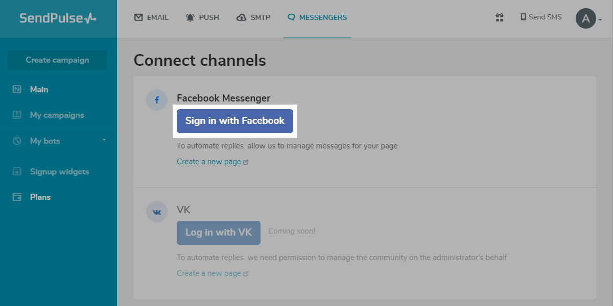 Signing in with Facebook Signing in with Facebook