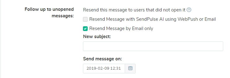 Resend to unreads