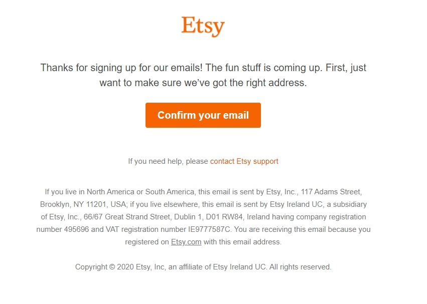 Etsy confirmation email Etsy confirmation email