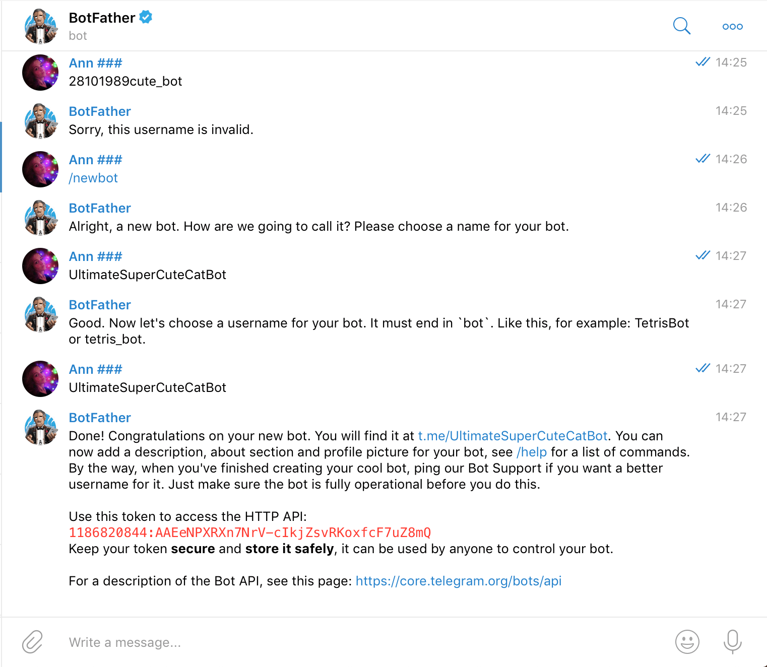 Create a new telegram bot Create a new telegram bot