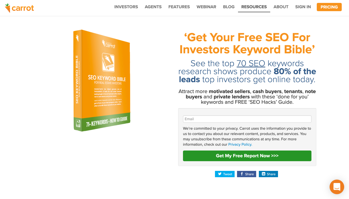 A killer CTA on the squeeze page A killer CTA on the squeeze page