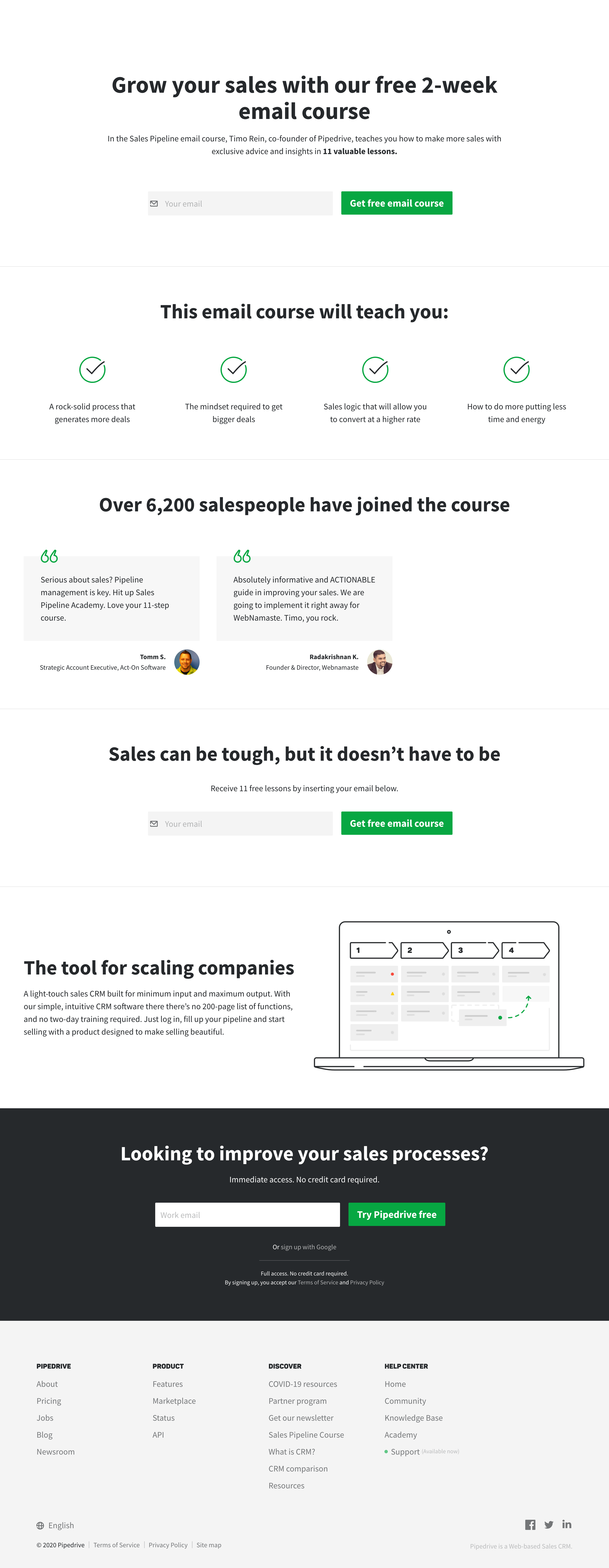 Pipedrive squeeze page Pipedrive squeeze page