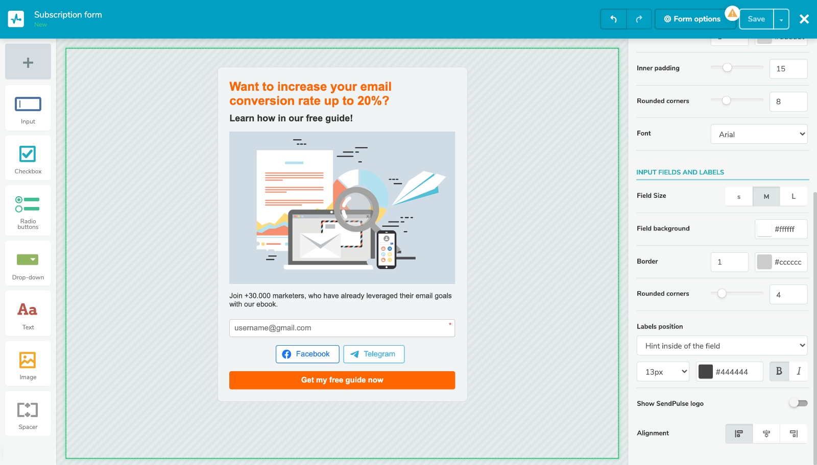 SendPulse multichannel subscription form SendPulse multichannel subscription form