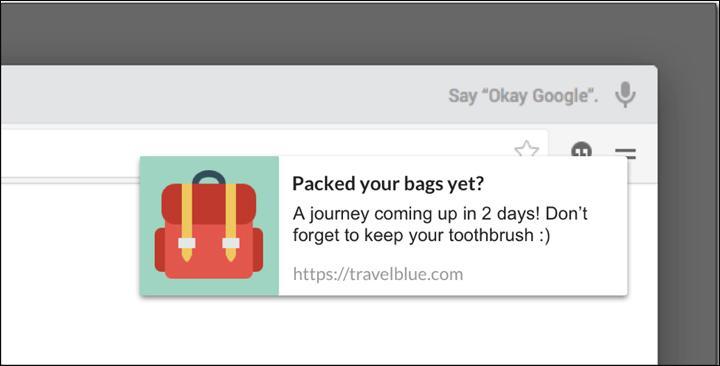 Web push notification