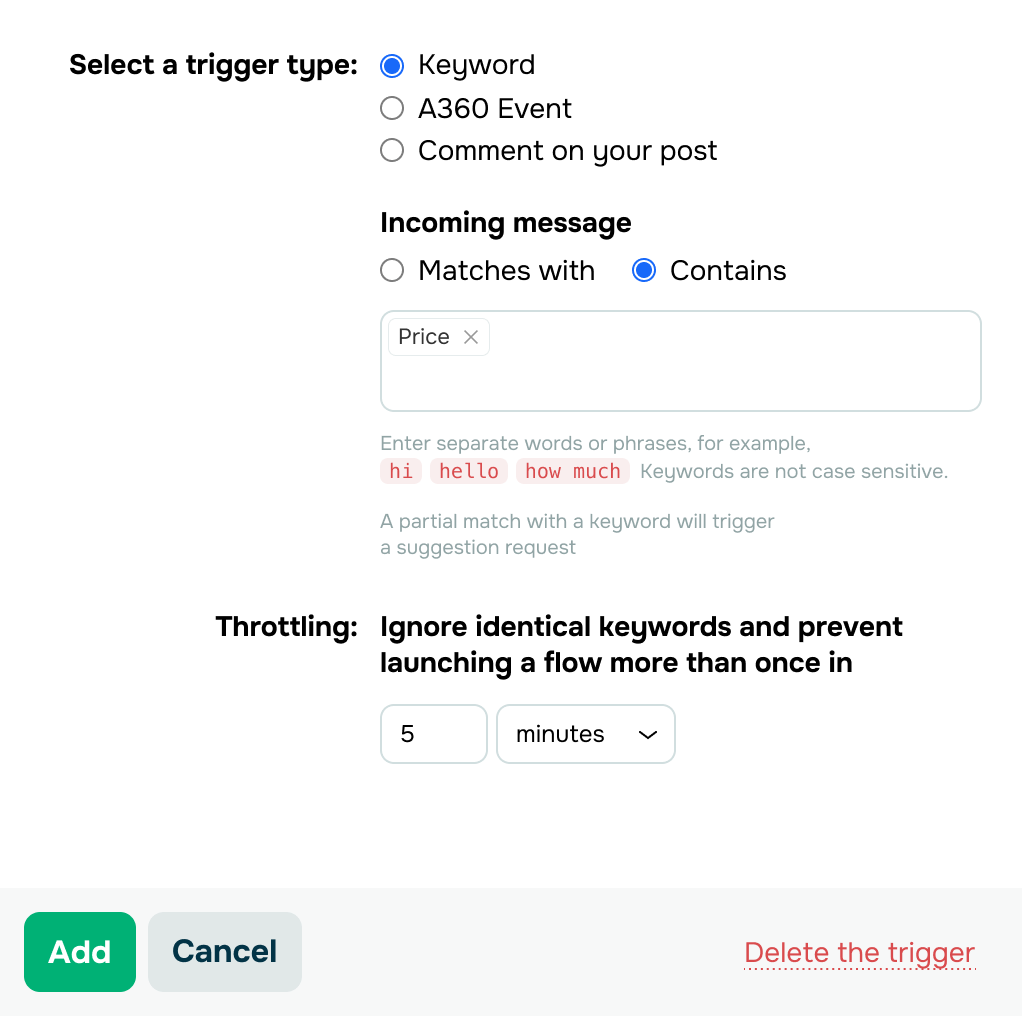 add trigger