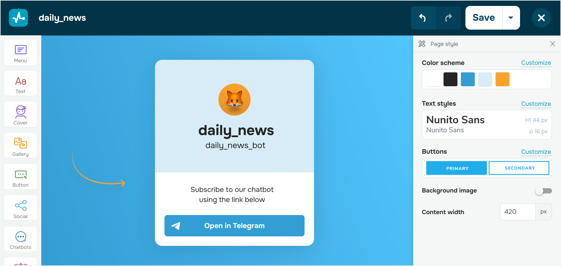 Engage your audience with user-friendly bio link pages