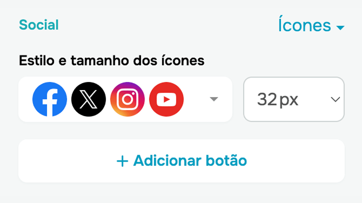 panel social icons