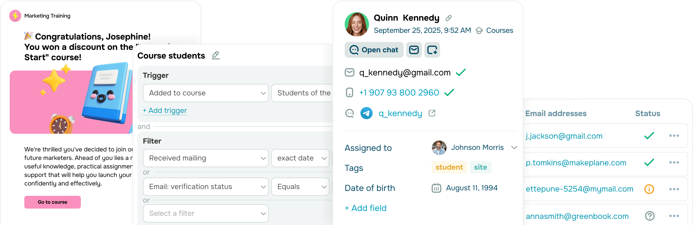 Land in the inbox with no exceptions
