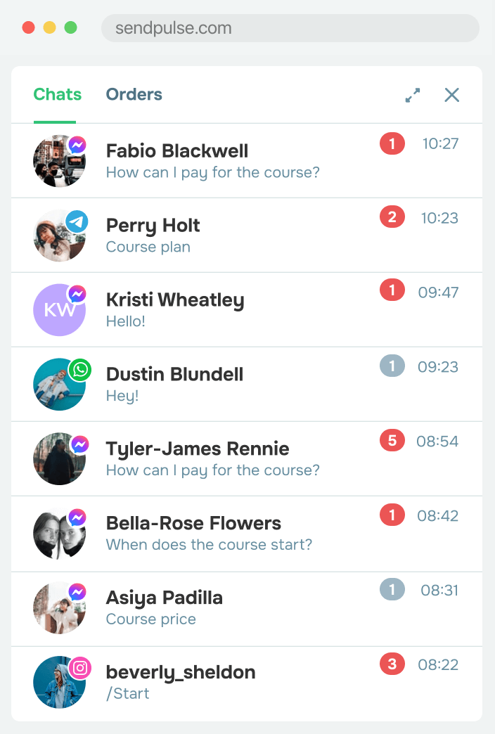 Chat directly with your subscribers