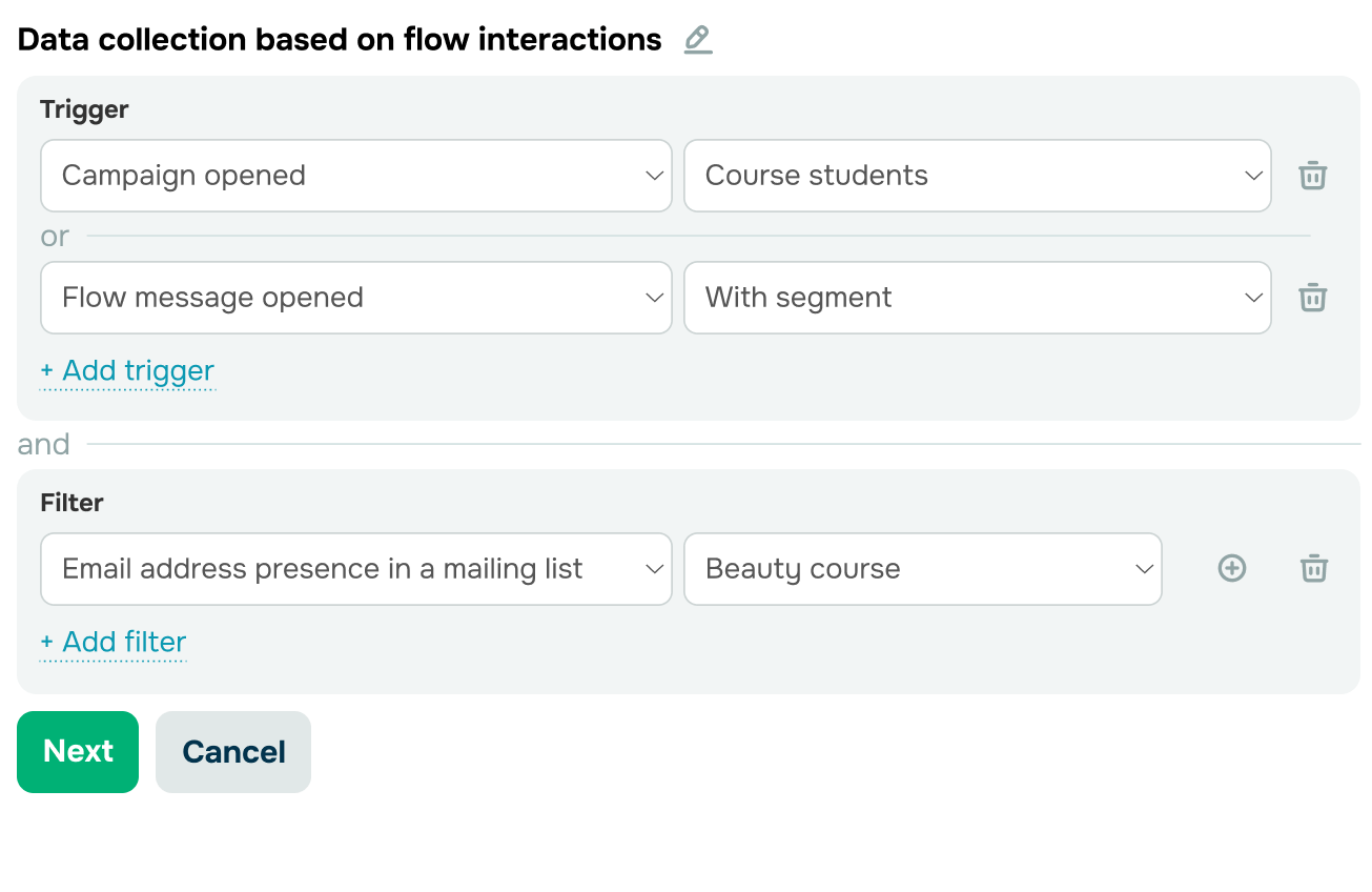 Account for users’ interactions with automated campaigns to create smarter segments