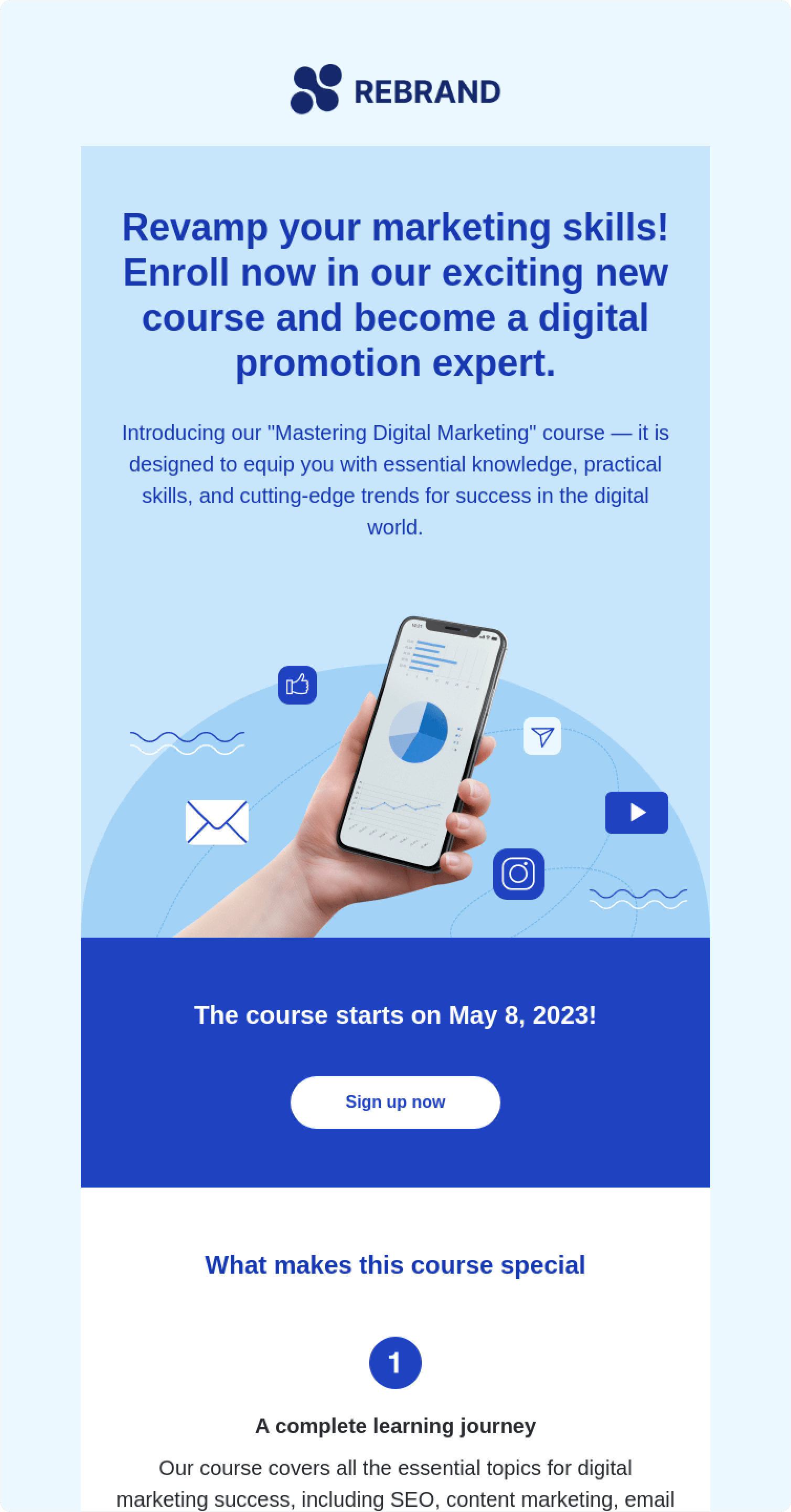 Online course invitation