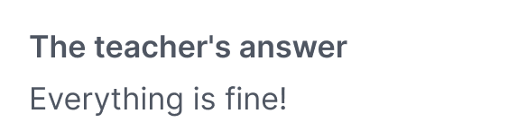 answer
