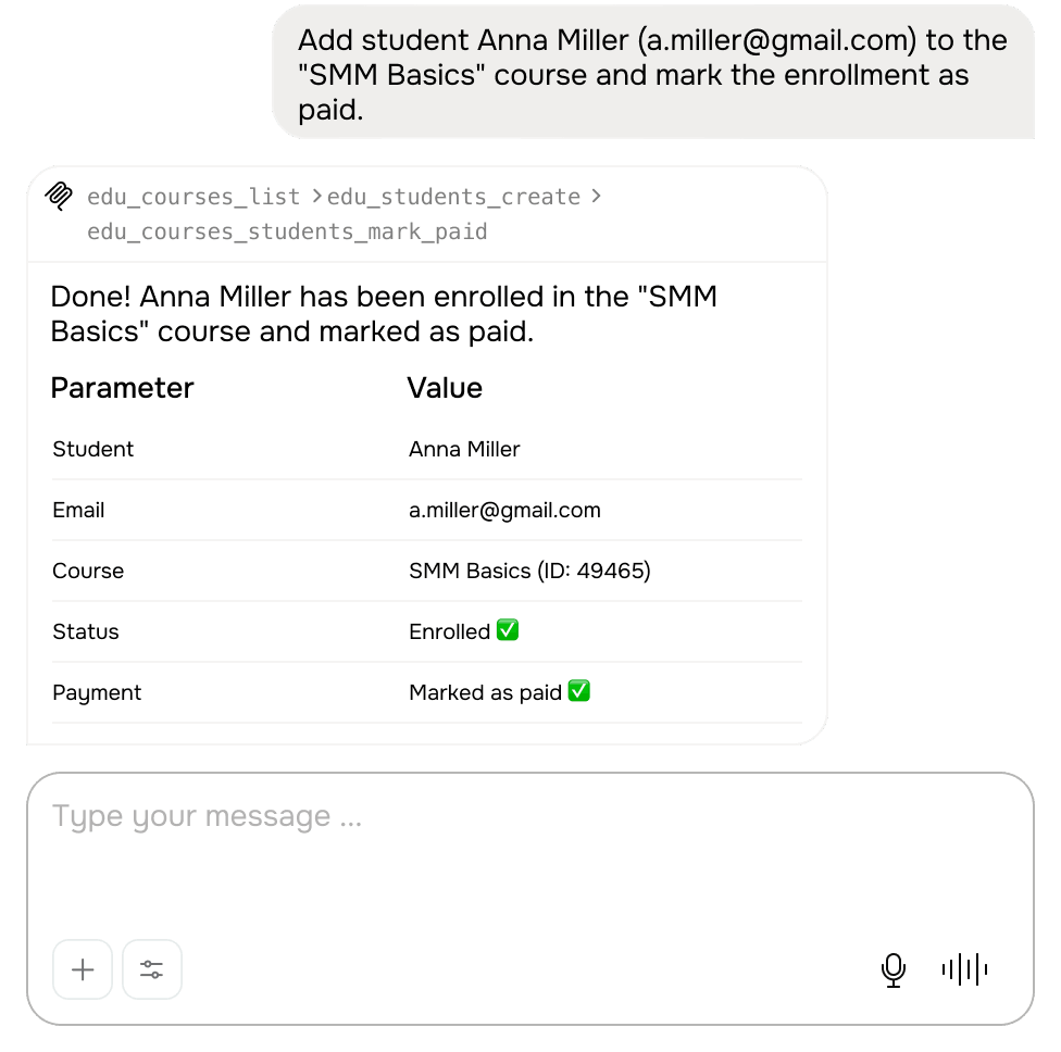 Manage courses and keep students’ progress on track