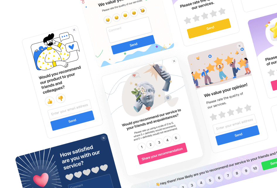 Start analyzing customer experience using ready-made NPS widgets