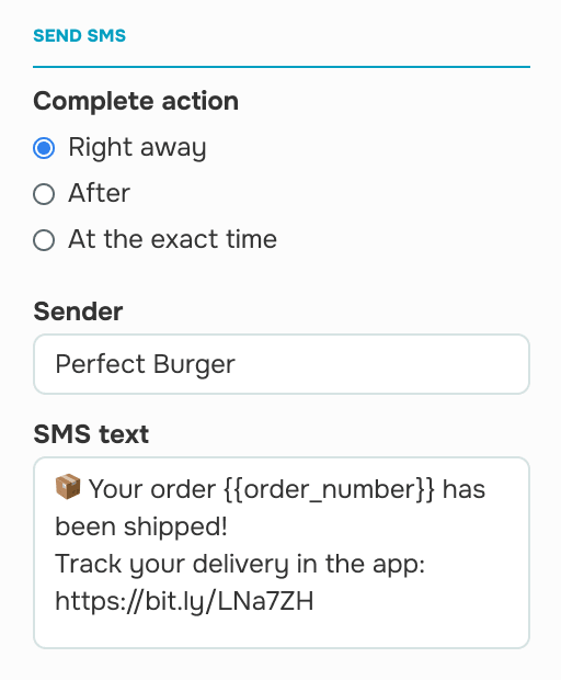 Keep customers in the loop with automated SMS notifications