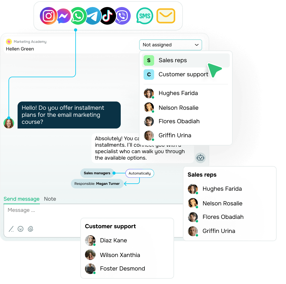 Route complex conversations to your team