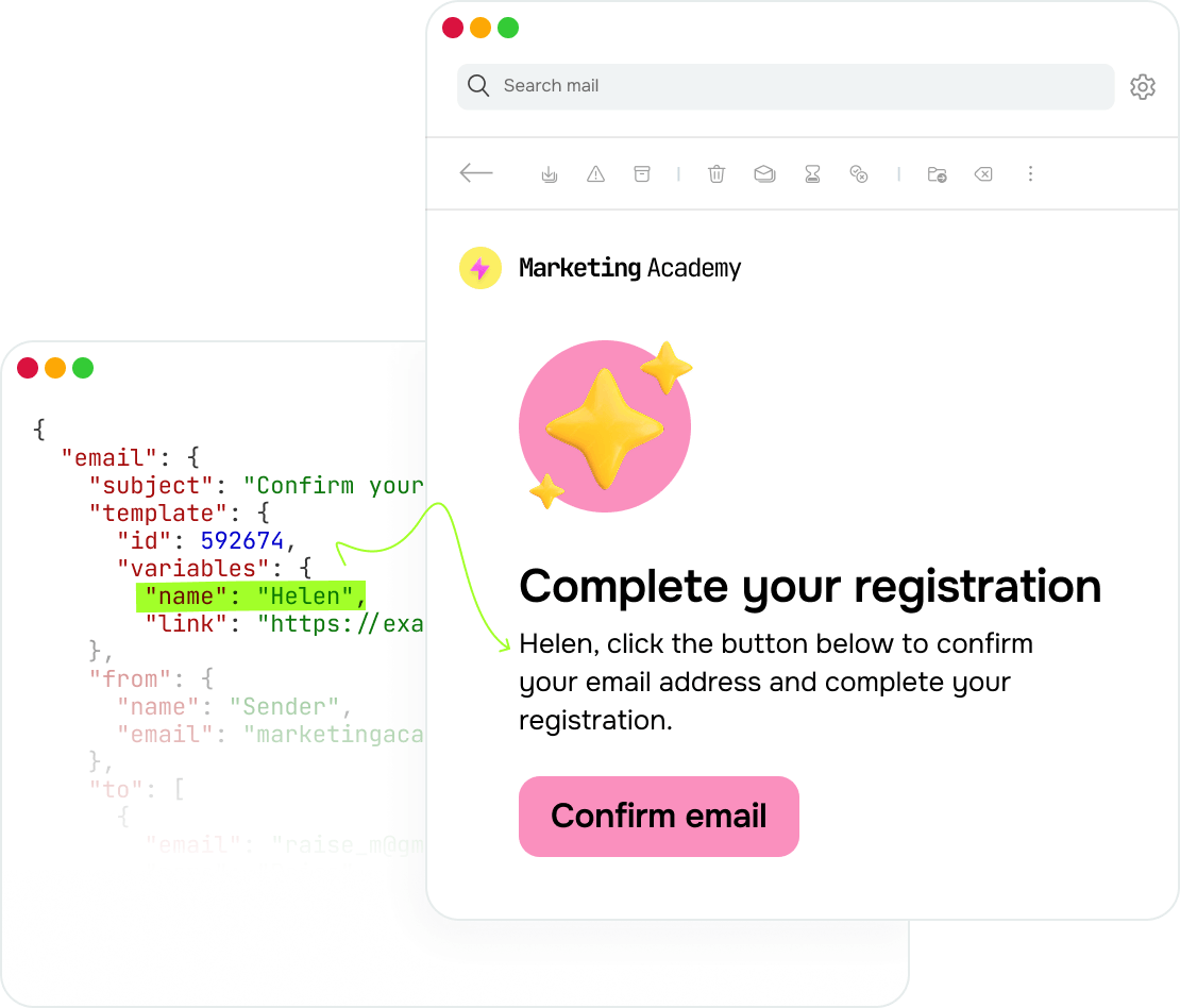 Turn one template into thousands of customized emails