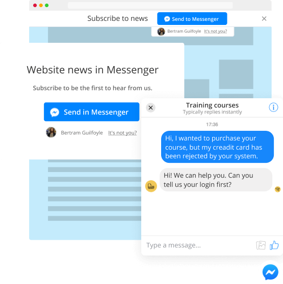 Chatbot subscription widgets