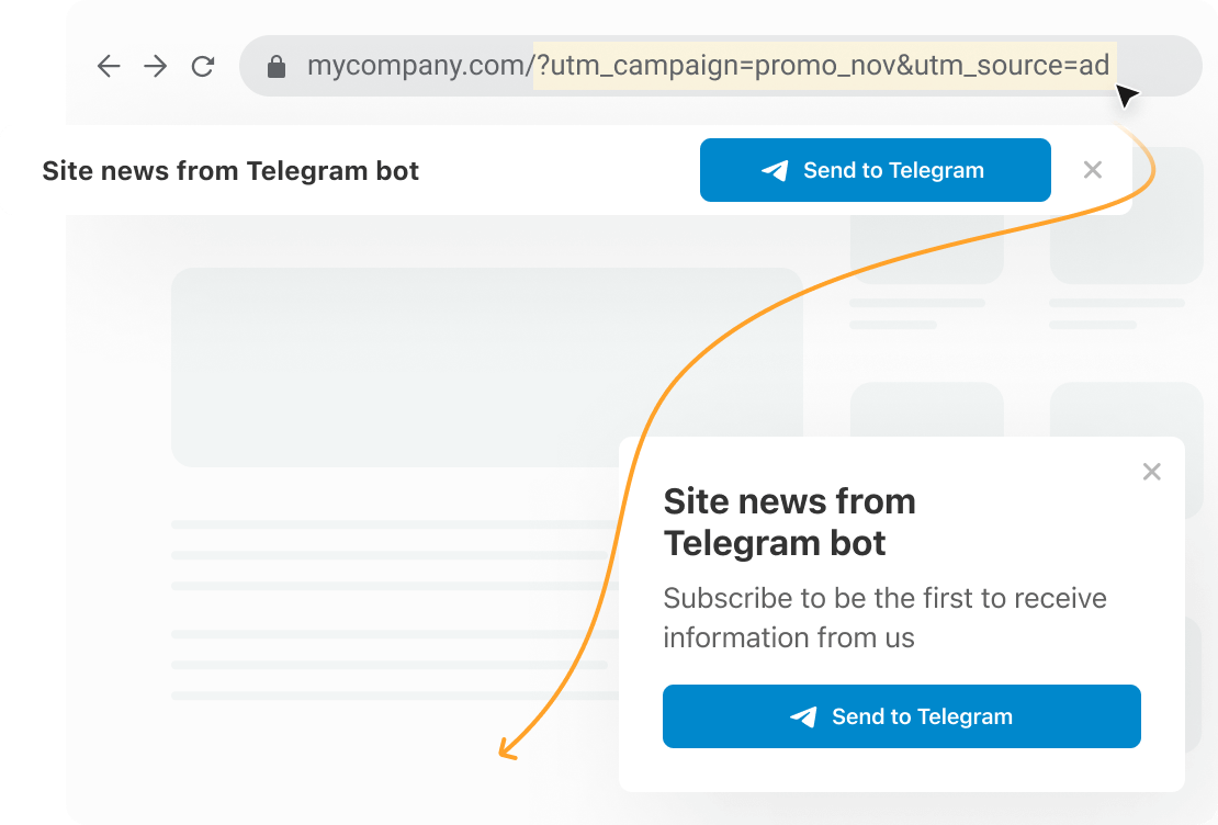 Assign UTM tags and variables to chatbot subscribers