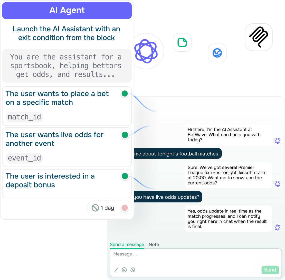 Deliver live odds, fixtures, and results in chat