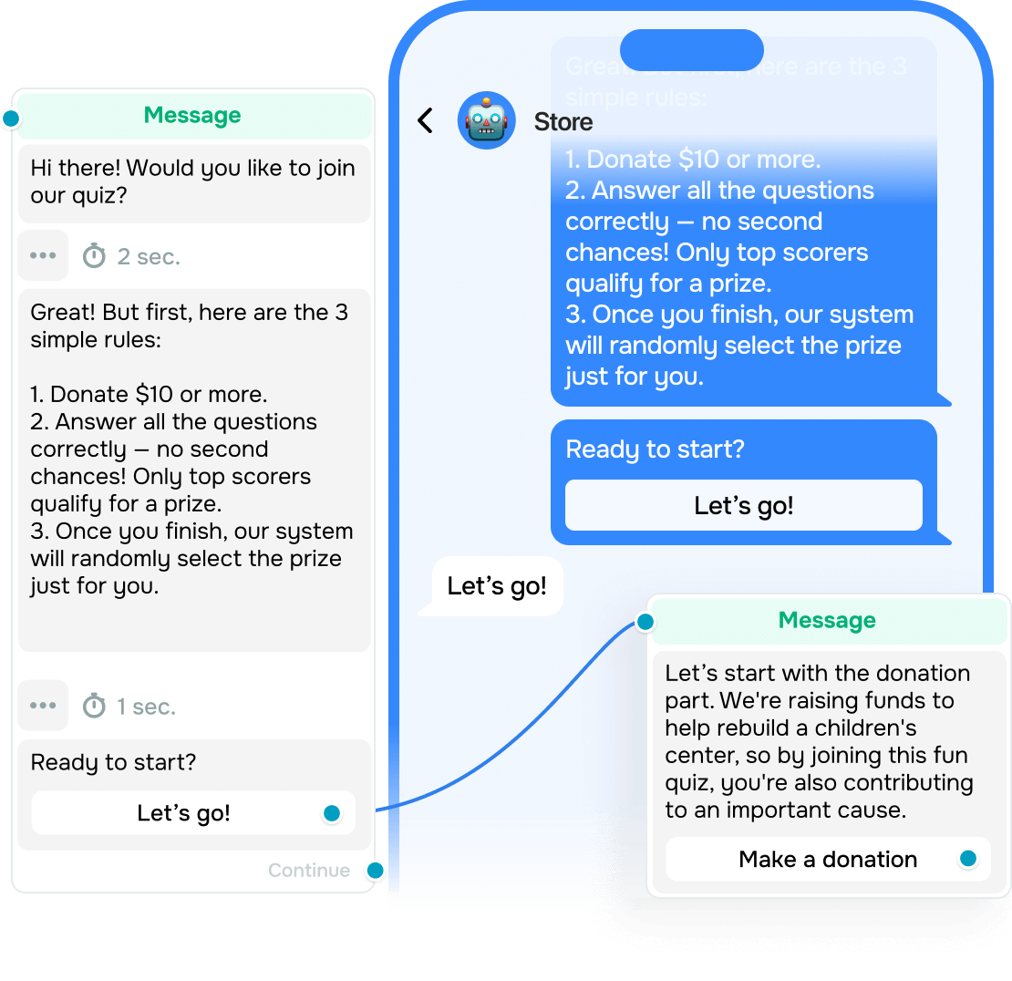 Send chatbot campaigns that engage