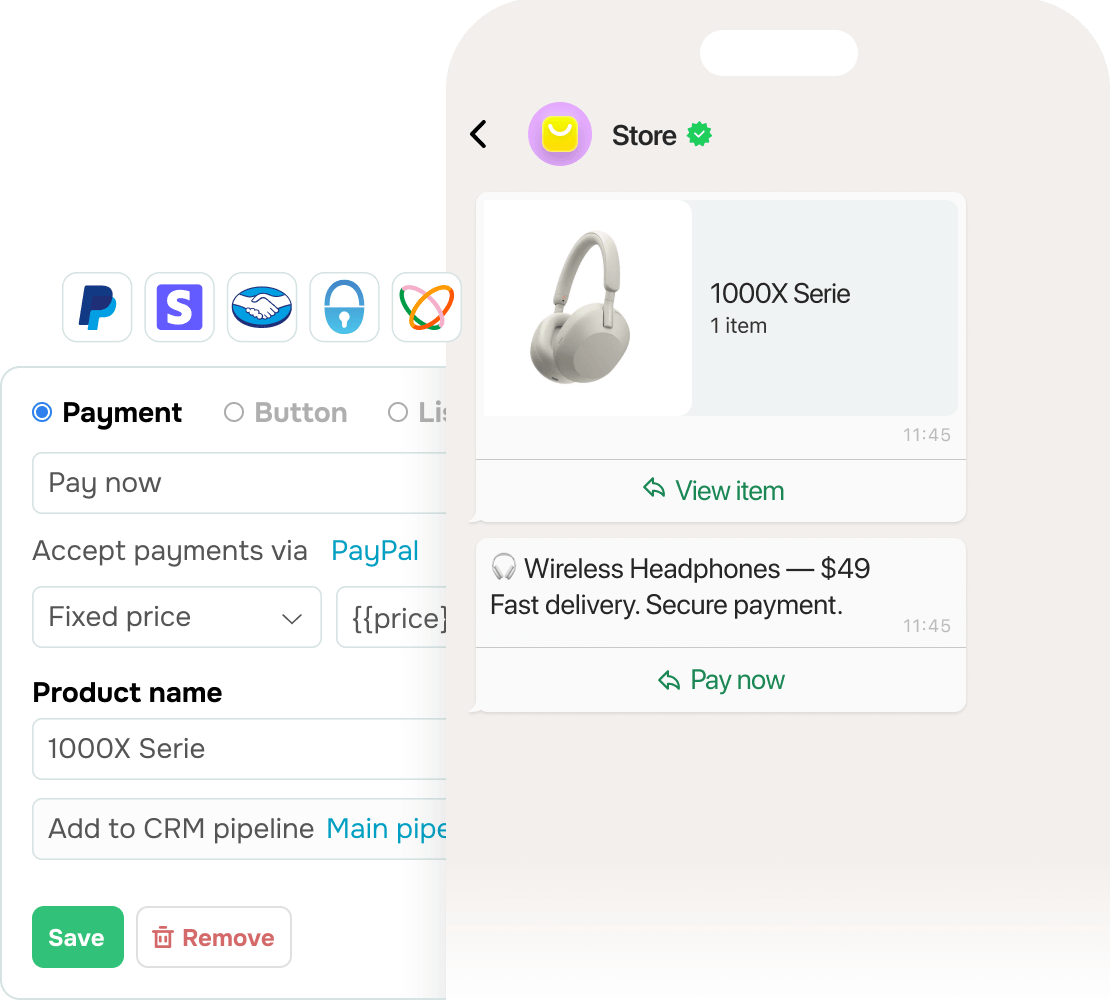 Help users pay right in chat